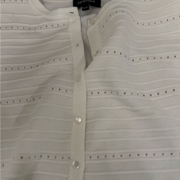 Spense Ivory White Rayon Blend Cardigan Sweater Size XXL NEW - Picture 9 of 12